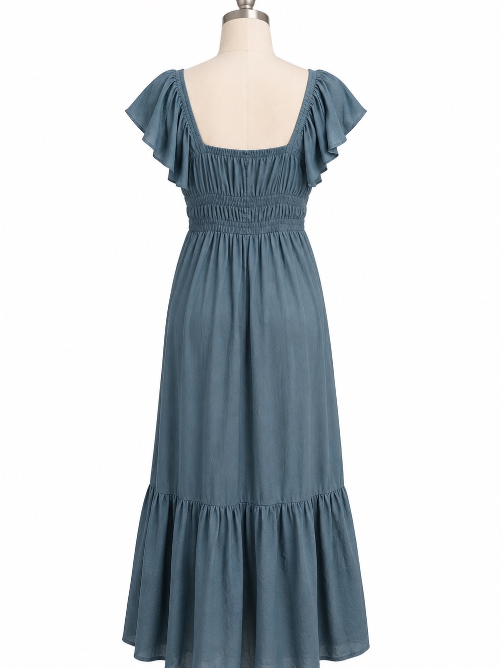 Blu Pepper Teal Sweetheart Shirred Maxi Dress SZ S Cottagecore - Picture 4 of 9